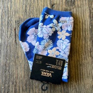 Vans flower/floral sock with blue, pink & orange accents. Women’s 6.5-10. NWT